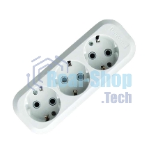 Колодка удлинителя 3-м АВС-пл. с заземл. UNIVersal E303