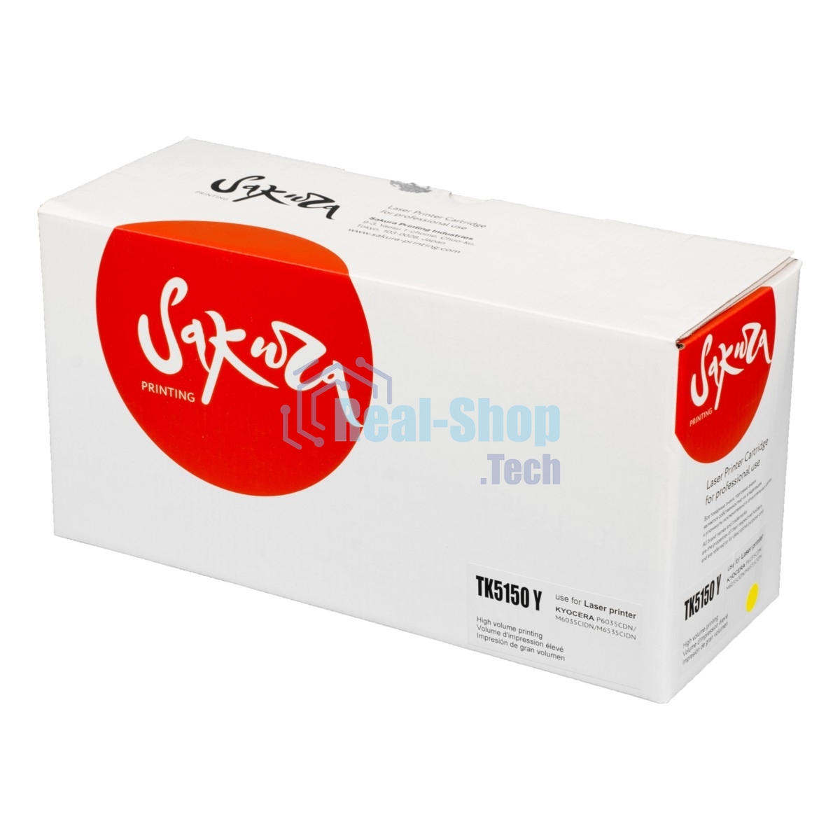 Картридж Sakura TK5150Y для Kyocera Mita ECOSYS P6035cdn/M6035cidn/M6535cidn, желтый, 10 000 к.