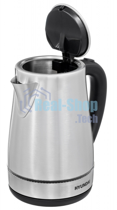 Чайник электрический Hyundai HYK-S3020 1.7л. 2200Вт серебристый матовый/черный (корпус: металл)