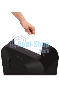 Шредер Fellowes PowerShred LX41 черный (секр.P-4)/перекрестный/8лист./17лтр./скрепки/скобы/пл.карты