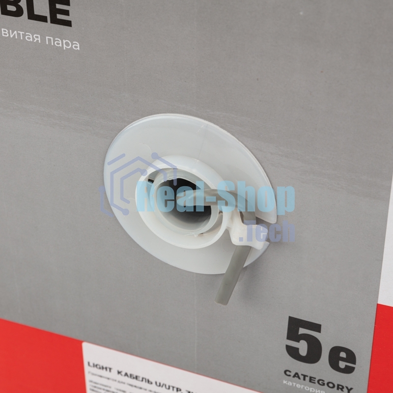 Кабель витая пара Rexant LIGHT U/UTP, cat.5e, ZH нг(А)-HF, 4PR, 24AWG, внутренний, серый, 305 м