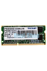 Оперативная память Patriot, DDR3L, 8GB (1x8 GB), 1600 MHz, CL11, SO-DIMM