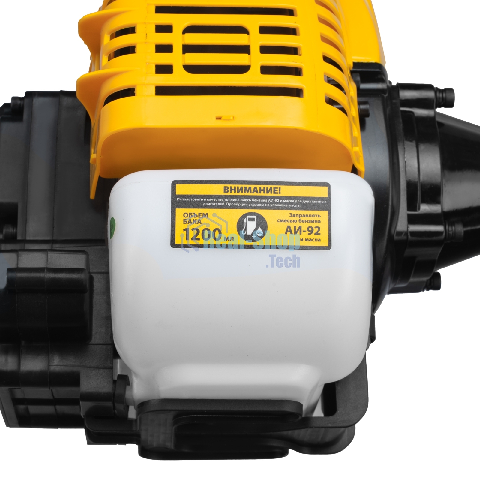 Триммер бензиновый Denzel DT-52E, 52 см3, неразъемная штанга, электростартер, состоит из 2 частей