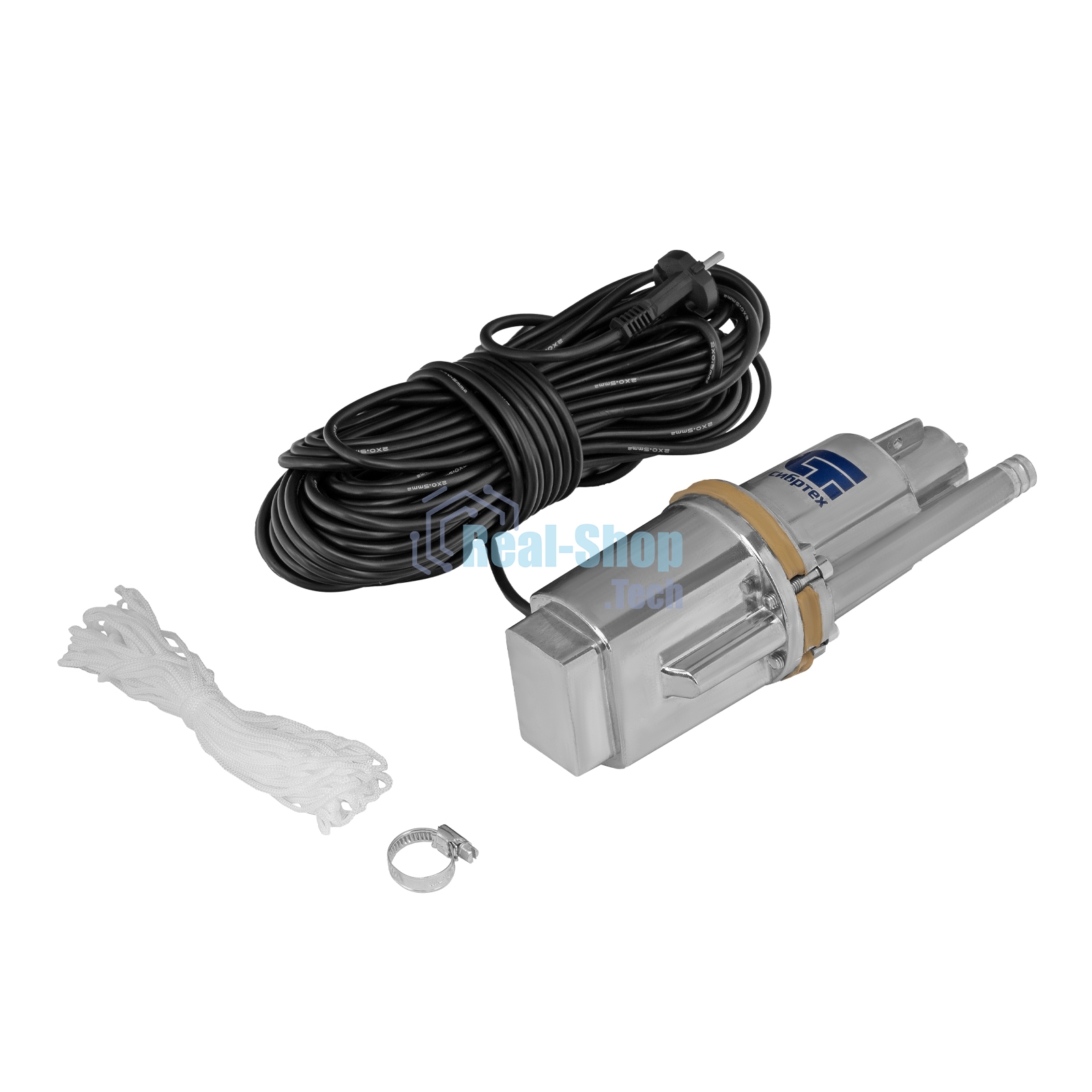 Вибрационный насос Сибртех СВН30025 верхний забор 300 Вт напор 75 м 1200 л/ч кабель 25 м