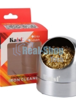 Губка металлическая для чистки наконечников паяльника Kaisi Grey