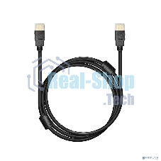 Кабель Bion HDMI v2.1, 19M/19M, 3D, 8K UHD, экран, ферритовые кольца, 1м, черный BXP-HDMI21-010