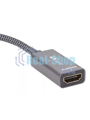 Адаптер miniDP --> HDMI-F 0.15м, оплетка, 4K@60Hz, Telecom (TA565)