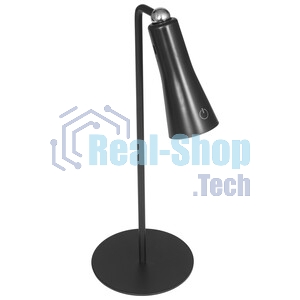 Светильник ULTRAFLASH (15724) UF-834 C02 черный (Led св-к настольный, 8Вт, 5 ССТ, диммируемый, ночник, таймер, зарядка)