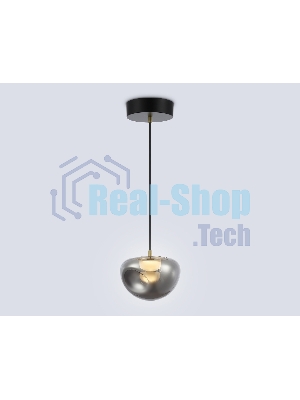 Подвесной светодиодный светильник Ambrella light LH12001 BK/GD/SM черный/золото/дымчатый 6W 3000K D180*145