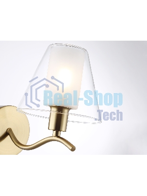 Настенный светильник Ambrella light LH57095 BS/FR латунь/белый матовый E14 max 40W 230*140*200
