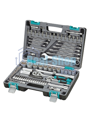 Набор инструментов Stels 14105, 1/2'' 1/4'' CrV пластиковый кейс  82 предм.