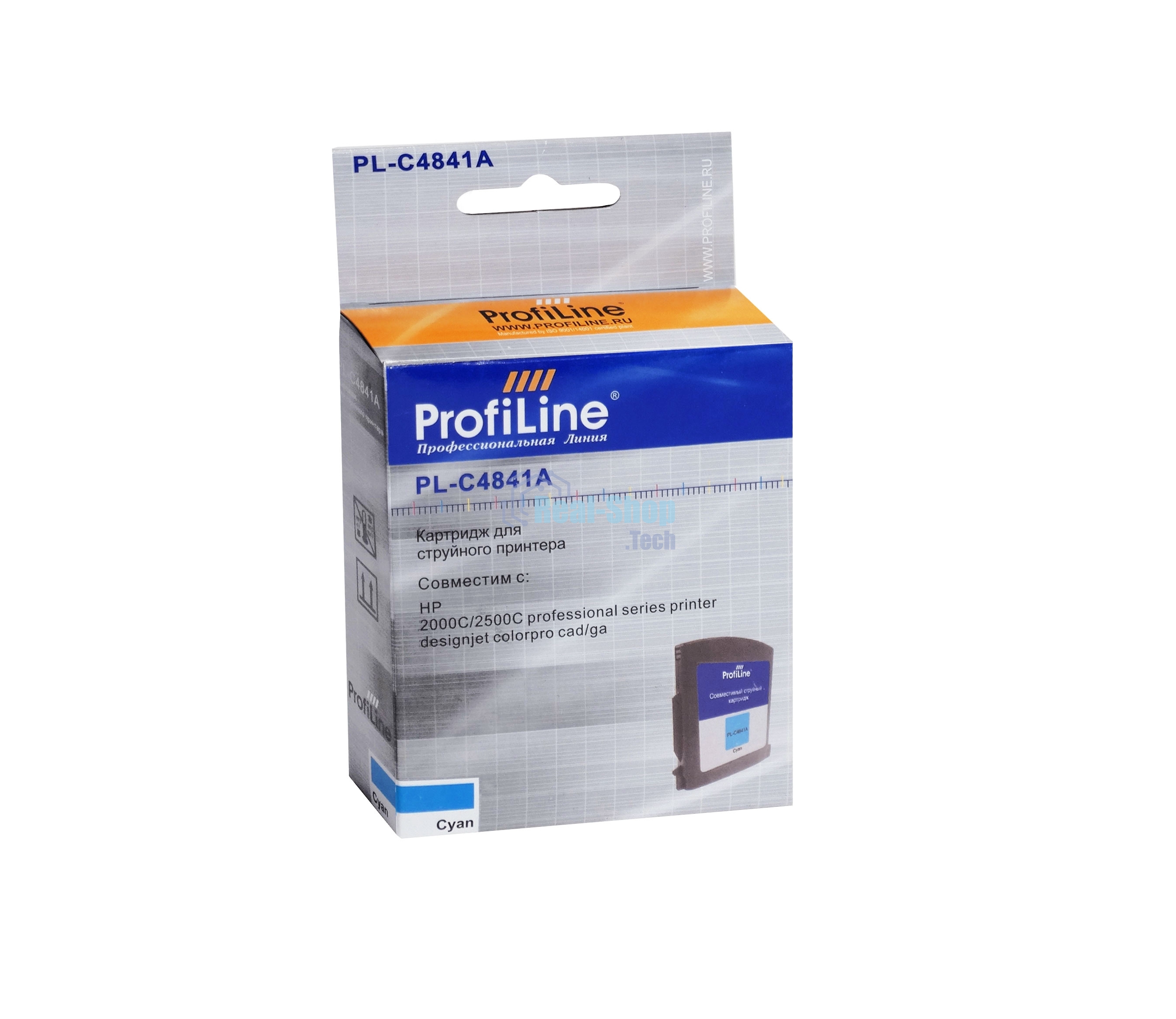 Картридж струйный ProfiLine PL-C4841A №10 для принтеров HP 2000C/2500C Designjet Colorpro cad/ga Cyan водные