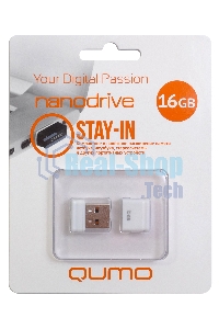 Флешка USB QUMO 16Gb, NANO QM16GUD-NANO-W белый