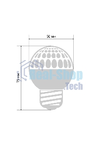 Лампа шар Neon-night e27 10 LED Ø50мм зеленая 24В (постоянное напряжение)
