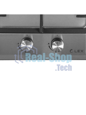 Газовая варочная панель LEX GVS 321 Inox 4000Вт 2 комфорки нерж.сталь