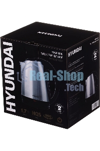 Чайник электрический Hyundai HYK-S1030 1.7л. 2200Вт серебристый матовый/черный (корпус: металл)