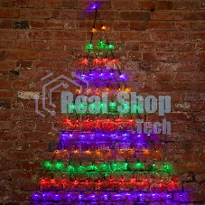 Гирлянда Neon-night Сеть 2х2х1.5 м, свечение с динамикой, прозрачный ПВХ, 136 LED, 230 В, цвет свечения мультиколор