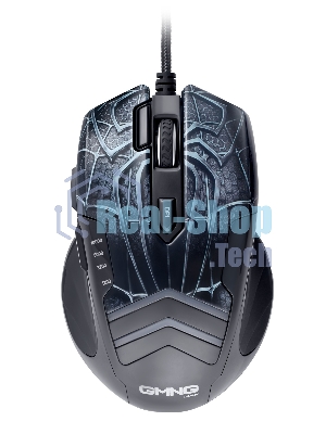 Мышь проводная GMNG XM007 черный/красный, 10000 dpi, USB, кнопки - 7