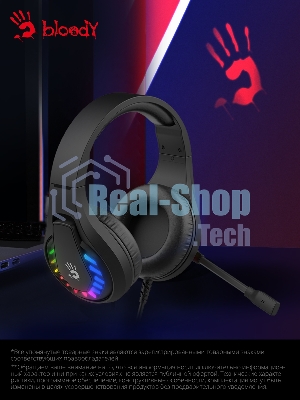 Гарнитура Bloody G230P чёрный, проводная, USB, подсветка