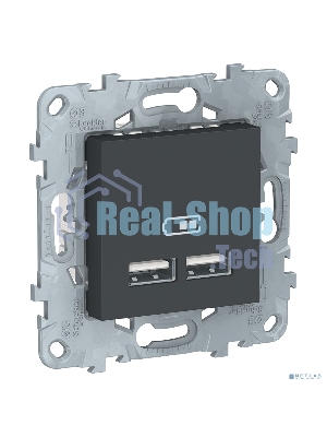 Розетка USB, двойная, 5 В / 2100 мА NU541854 Schneider Electric Unica New Антрацит