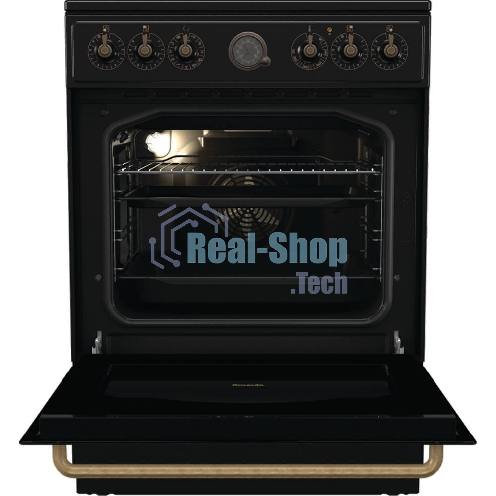 Плита электрическая Gorenje GECS6B71CLB черный, конфорок 4 электрических, духовка 71 л, 60 см x 85 см x 60 см