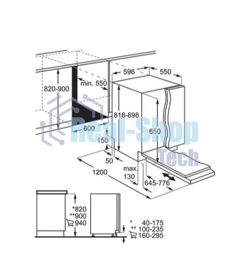 Встраиваемая посудомоечная машина Electrolux KES27200L 60 см, загрузка на 13 комплектов посуды, сенсорное управление, 6 программ
