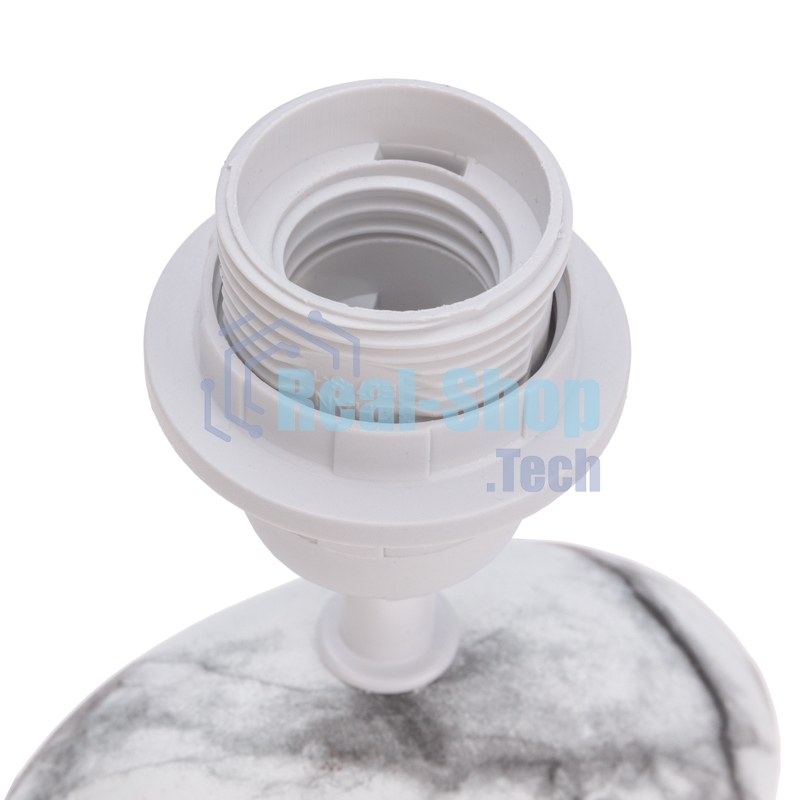 Светильник декоративный настольный Rexant Форте, основание дуга под белый мрамор, черный абажур, цоколь Е27, 60Вт