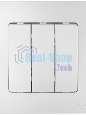 Выключатель 3-кл. СП BLANCA (сх.1+1+1) 10А 250В алюм. SchE BLNVS100503