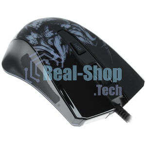 Мышь проводная Qumo Rampage M49 черный, 3200 dpi, USB, кнопки - 6