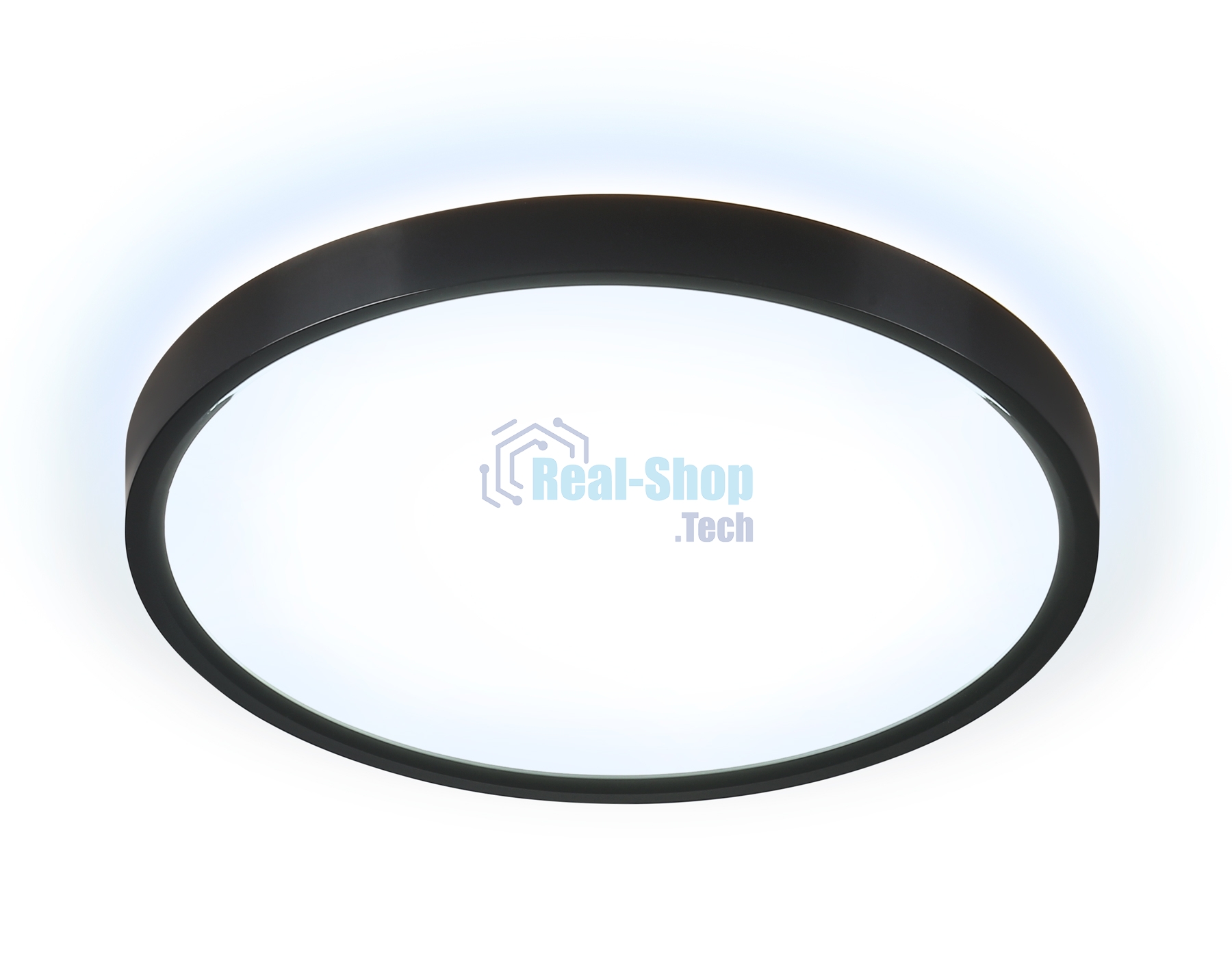 Потолочный светодиодный светильник Ambrella light FZ3050 BK черный IP44 24W+10W 6400+6400К D300*40 (Без ПДУ)