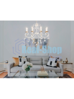 Светильник Ambrella light TR4917/8 WH/GD белый/золото E14/8 max 40W D740*930
