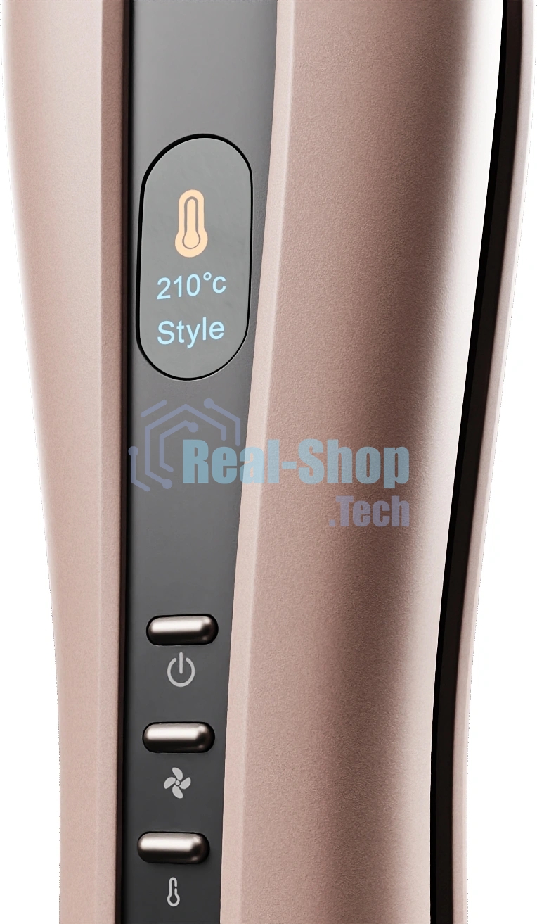 Фен-выпрямитель для волос Haier HHS-605 розовый, 210 °C, 4 режима
