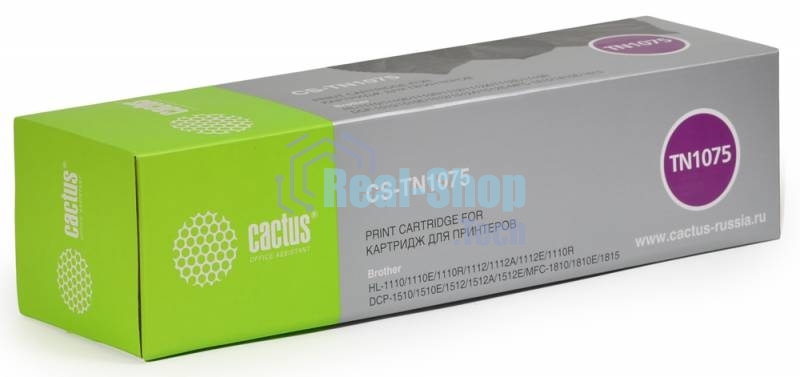 Картридж лазерный Cactus CS-TN1075 черный (1000 стр.) для Brother HL-1110/1112/1510/1512/1810/1815