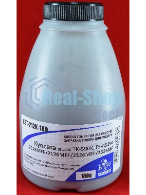 Тонер Kyocera TK-590K, FS-C5250/2026MFP/2126MFP/2526MFP/2626MF Black (фл. 180г) 7K B&W Standart (Tomoegawa) фас России