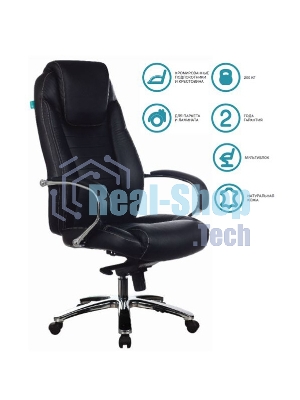 Кресло Бюрократ T-9923SL/BLACK черный, кожа