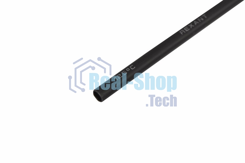 Термоусаживаемая трубка клеевая Rexant 3,0/1,0 мм, черная, упаковка 10 шт. по 1 м