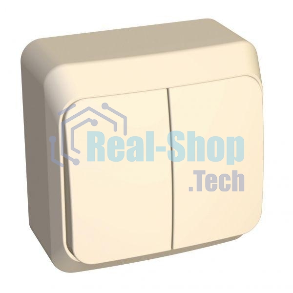 Выключатель 2-кл. ОП Этюд 10А IP20 с индик. крем. SchE BA10-006K