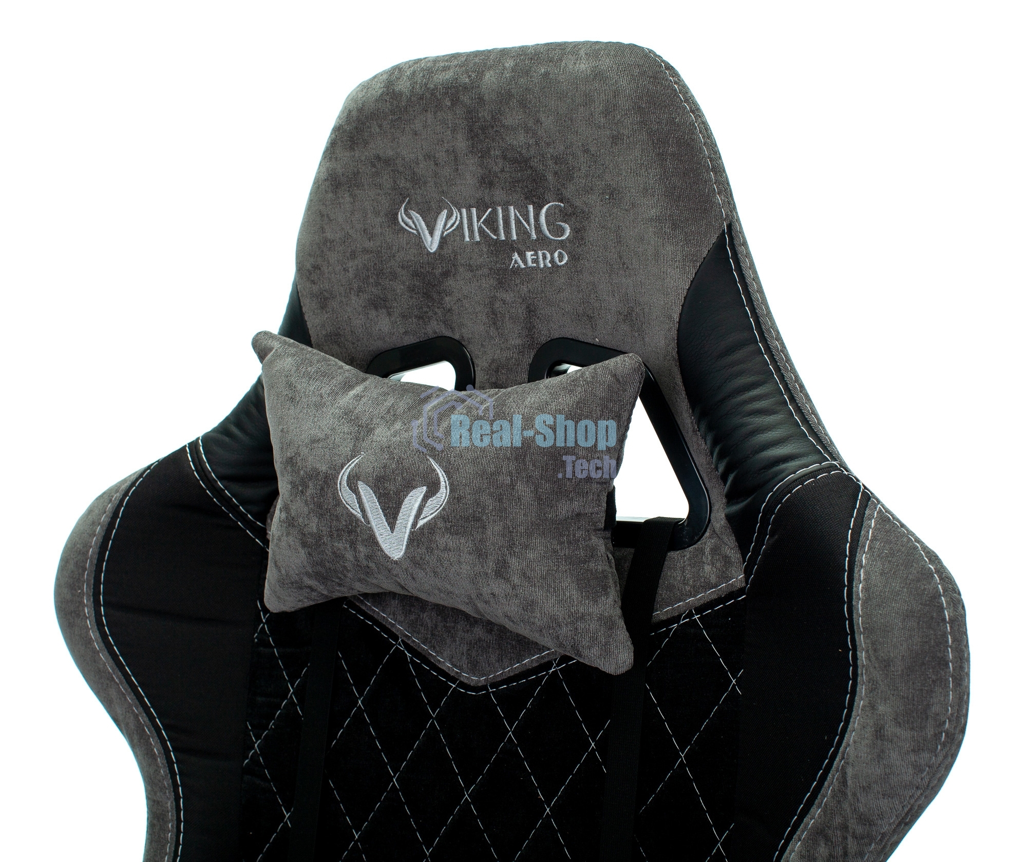 Кресло игровое Бюрократ VIKING 7 KNIGHT B FABRIC черный текстиль/эко.кожа крестовина металл/пластик