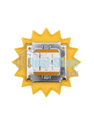 Выключатель двухклавишный Kranz HAPPY Солнце скрытой установки, желтый