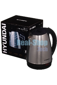 Чайник электрический Hyundai HYK-S1030 1.7л. 2200Вт серебристый матовый/черный (корпус: металл)