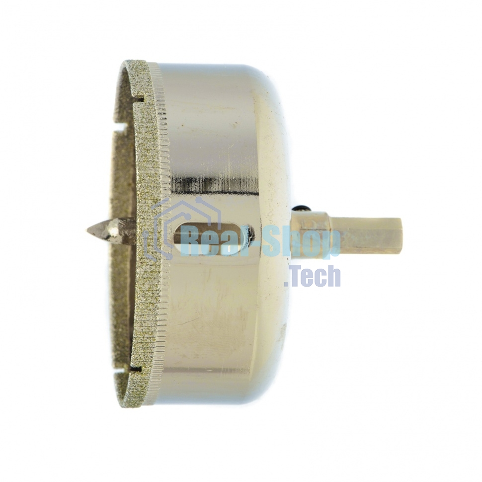 Сверло по керамической плитке и стеклу Сибртех, 68 х 55 мм, 6 гр.хв-к, с центр. сверлом