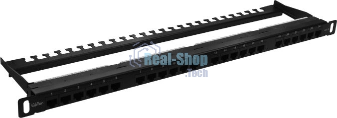 Патч-панель высокой плотности 19', 24хRJ-45, UTP, Cat.5e, 0,5U