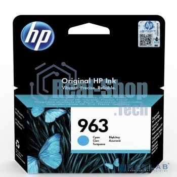 Картридж струйный HP 963 3JA23AE голубой (700 стр) для HP OfficeJet Pro 901x/902x