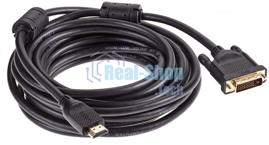 Кабель HDMI AM/DVI(24+1)M, 7.5м, CU, 1080P@60Hz, 2F, VCOM CG484GD-7.5M