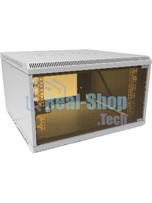 Шкаф коммутационный Suprlan (05-1066) настенный 6U 600x600 мм пер. дв. стекл направл. под закл. гайки 70 кг RAL 7035 535 мм 19.37 кг 360 мм