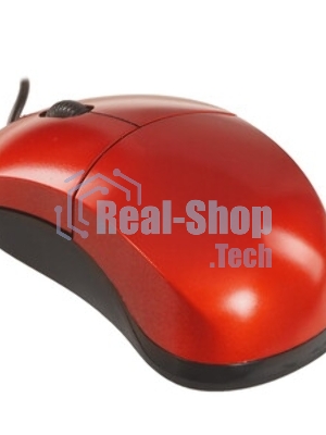 Мышь проводная Qumo Simple Office M92 красный, 1000 dpi, USB, кнопки - 3