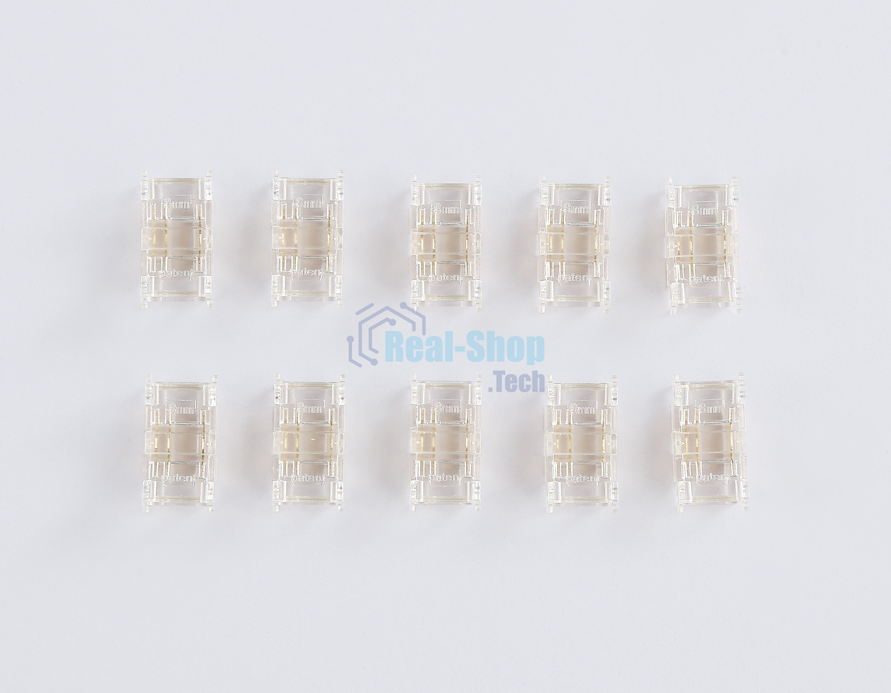 GS6366 Соединитель прямой COB CCT 12/24V для лент 8mm (3 конт.) (10шт)