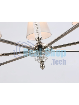 Люстра Ambrella light LH71003/7 BN/WH никель/белый E14*7 max 40W D820*1130