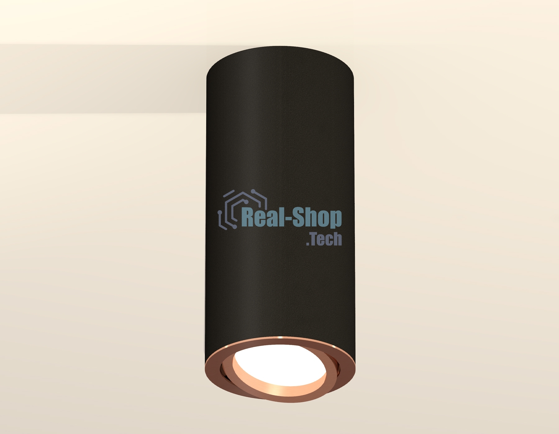 Светильник Ambrella Light XS7443005 SBK/PPG черный песок/золото розовое полированное MR16 GU5.3 (C7443, N7005)