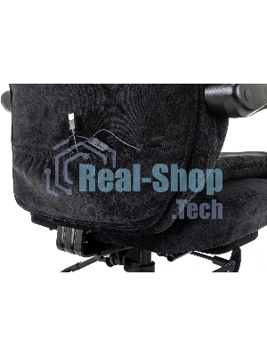 Кресло руководителя Бюрократ T-9950MSG-F Fabric черный Light-20, крестов. пластик, подст. для ног